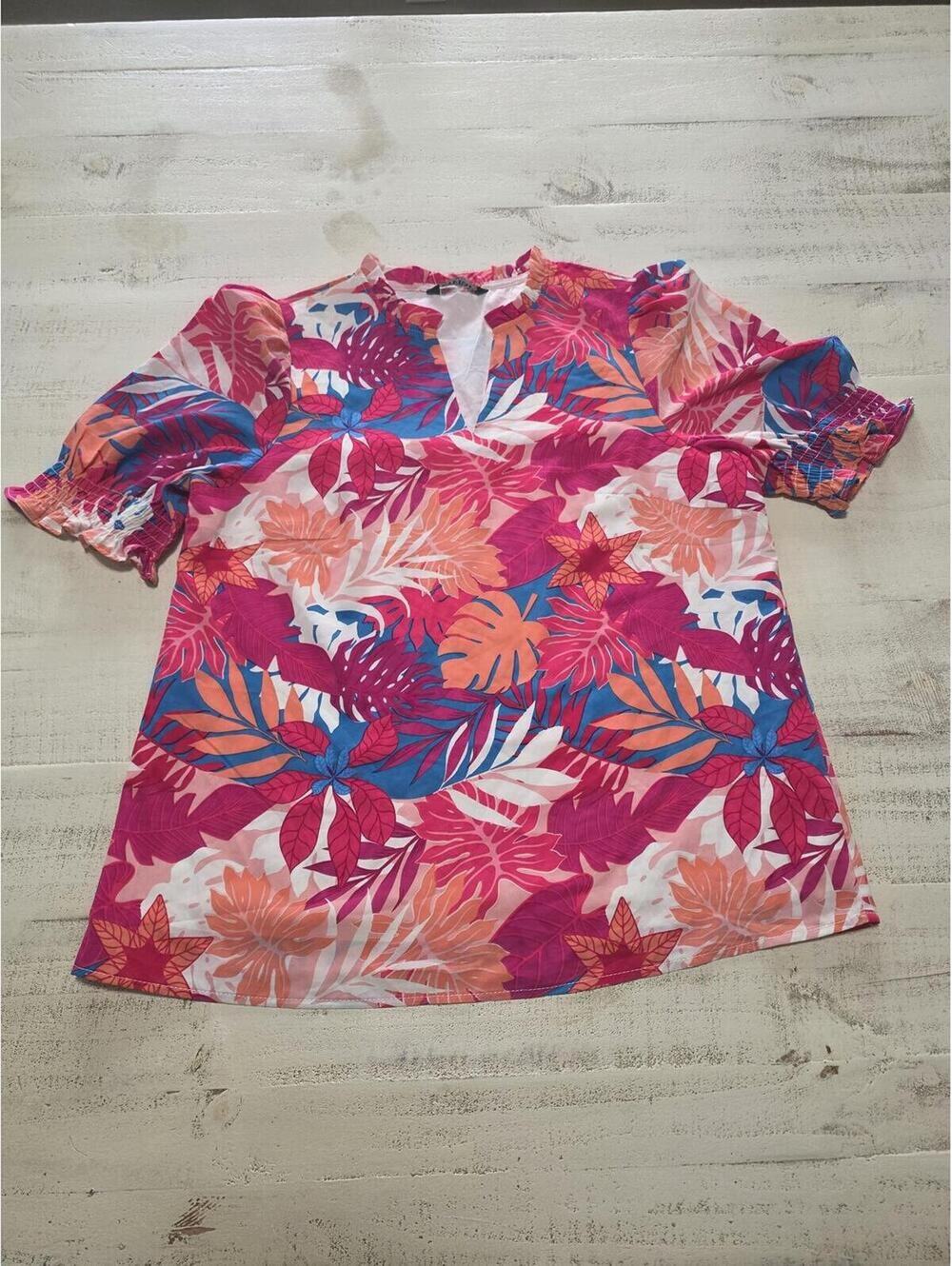 BTFBM Floral Women Top, Size Small